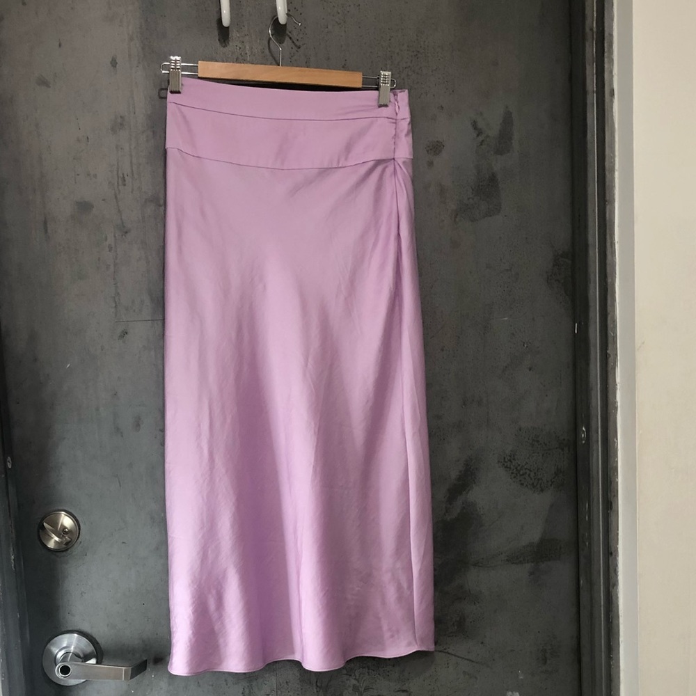Free People Sz 4 Elegant Purple Silk Skirt